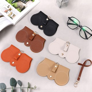Túi Đựng Mắt Kính Bằng Da PU Mềm Chống Áp Lực Có Dây Đeo Cổ Tay