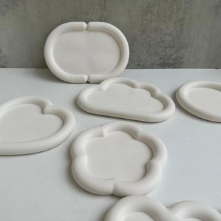 Khuôn Silicone Làm Khay Đựng Nước Chấm Hình Tròn / Đám Mây / Hoa Xinh Xắn DIY