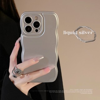 Ốp Điện Thoại Mềm Màu Trơn Mạ Bạc Cho IPhone 14 14pro Max 14plus 13 13pro 13mini 12 11 Pro Max IX XR SE2 I8 Plus