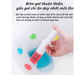 Gel thơm khử mùi toilet hương hoa toilet 9 loại khử mùi diệt khuẩn khử trùng toilet hình hoa hương thơm tươi mát không khí【Luyoo19】