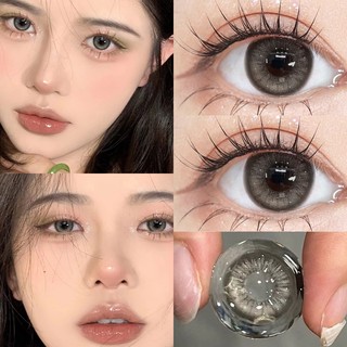 Yi tong nian 2023 kính áp tròng màu mới 14,5mm kính cận thị mềm sinh viên nữ làm đẹp mắt đồng hành 0,00 ~ -8,00 độ