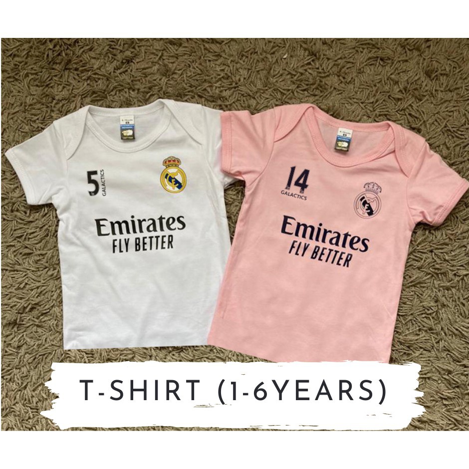 ⚽Real Madrid 21 / 20⚽Áo sơ mi bé trai quần áo bé trai áo sơ mi bé áo liền quần bé gái bé trai miễn phí Số tên HWA4