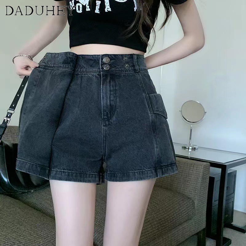 Ảnh Quần short giả váy DADUHEY lưng cao dáng rộng thời trang retro Mỹ cá tính 4