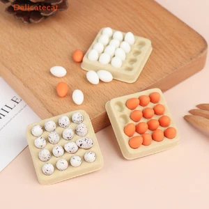 Bộ Khay Đựng Trứng + 16 Trứng Trang Trí Nhà Búp Bê Tỉ Lệ 1: 12