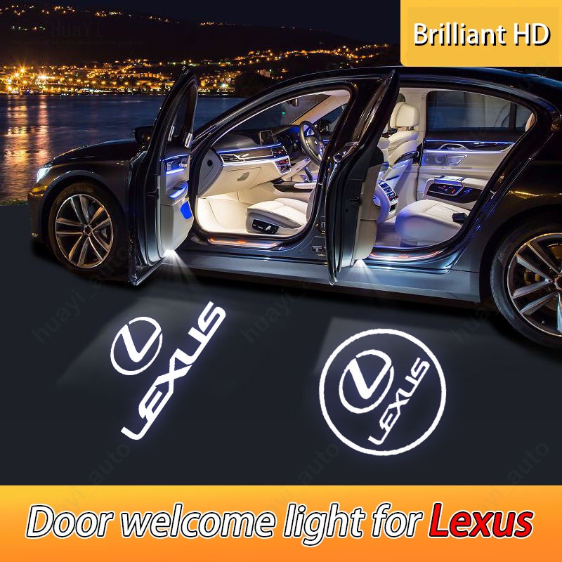 2 Đèn LED Chiếu Logo Gắn Cửa Xe Hơi Lexus LS ES IS LX RX GS GX