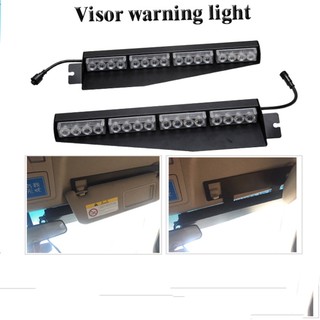 Xe Tải Nội Thất Hổ Phách Trắng 32 LED Tấm Che Đèn Thanh Kính Chắn Gió Dash Nhấp Nháy Đèn Cảnh Báo Khẩn Cấp Đèn Chia 12V 24V