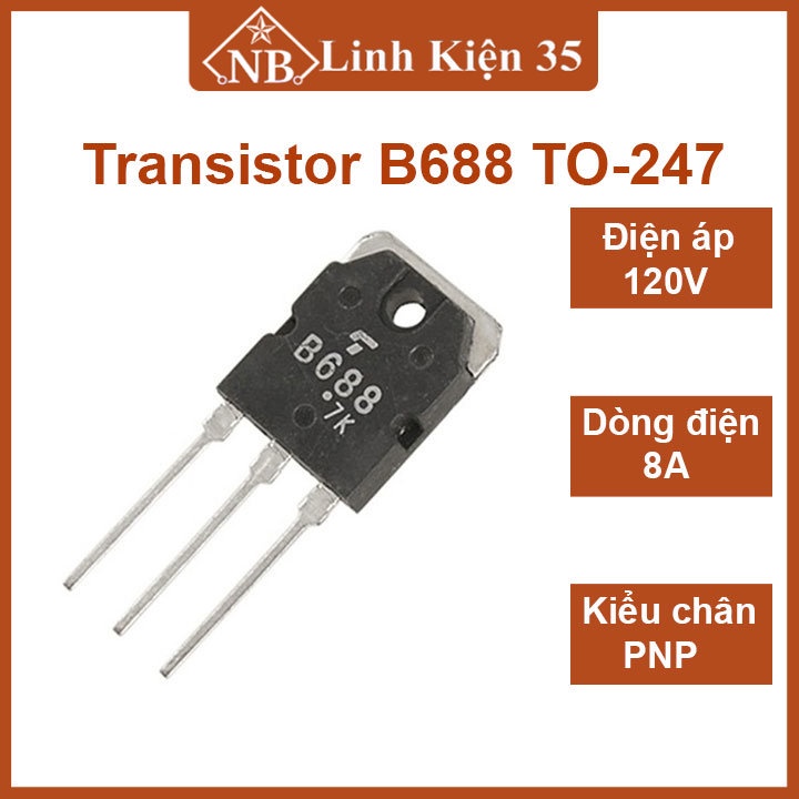 Sản phẩm Transistor B688 TO-247 PNP 8A 120V | Shopee Việt Nam