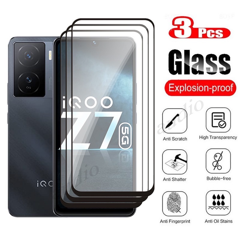 1-3 Chiếc Kính Cường Lực Cho Vivo iQOO Z7 Z7X Z9 Z9x Z5 5G Bảo Vệ Màn Hình Điện Thoại Vỏ Kính Bảo Vệ Phim Cho Vivo iQOOZ7 IQOOZ7x iQOOZ9x 5G 2024 9H HD Chống Trầy Xước Màn Hình