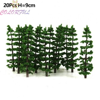 Bộ 20 Mô Hình Cây Bằng Nhựa Cao 9cm Trang Trí Vườn