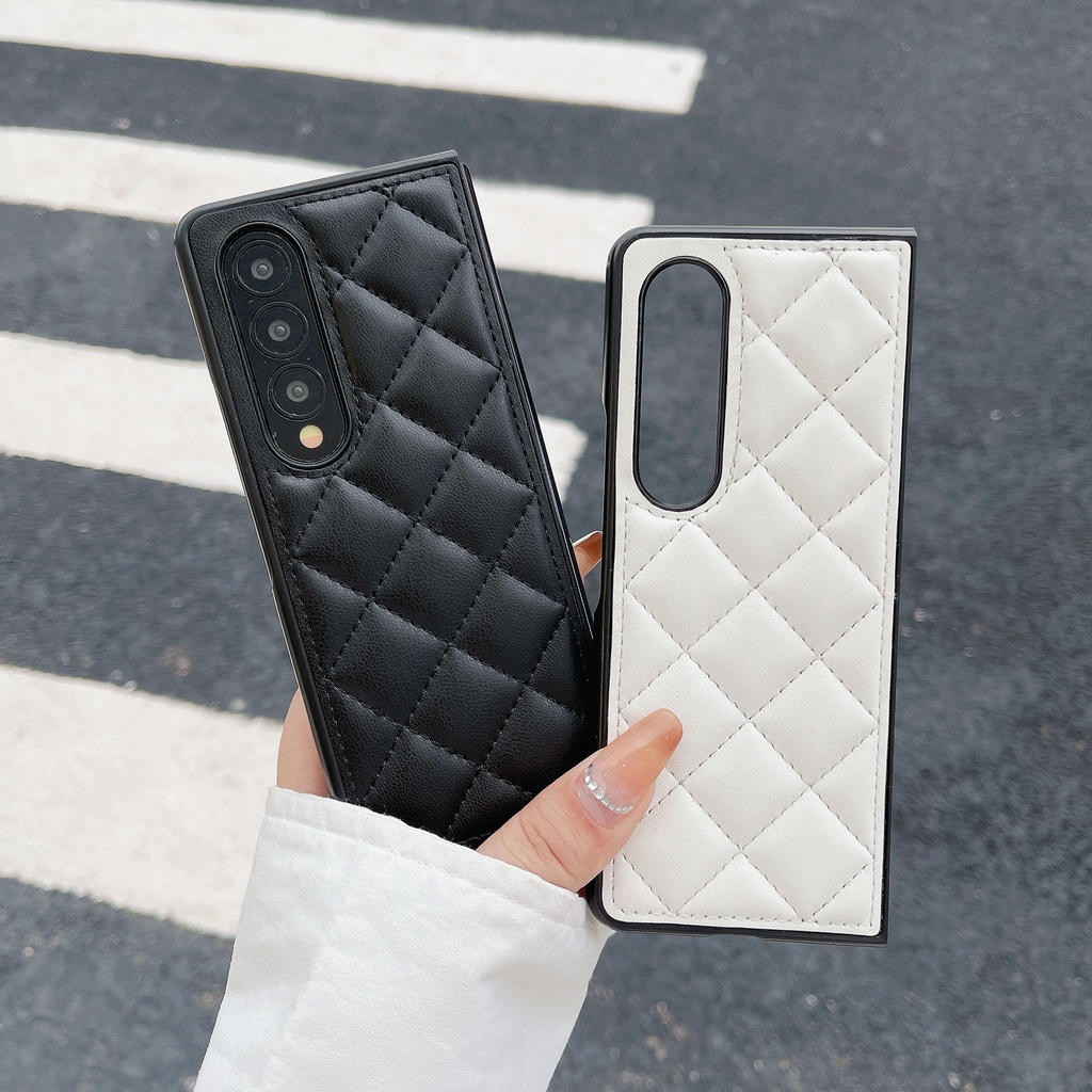 Thời trang Thiết kế độc đáo Vỏ điện thoại gấp da cừu cho Samsung Galaxy Z Fold 3 Z Fold 4 5G Vỏ cho Z Fold3 Thiết kế phong cách xu hướng Đơn giản Vỏ bảo vệ chống móc