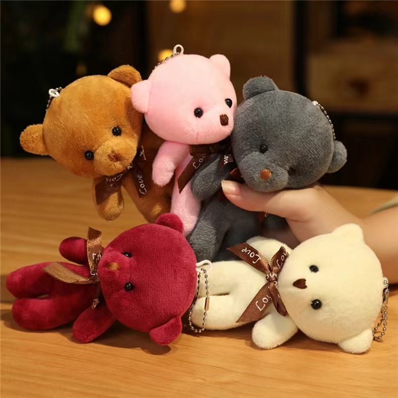 Móc Khóa Hình Gấu Teddy Nhồi Bông Dễ Thương