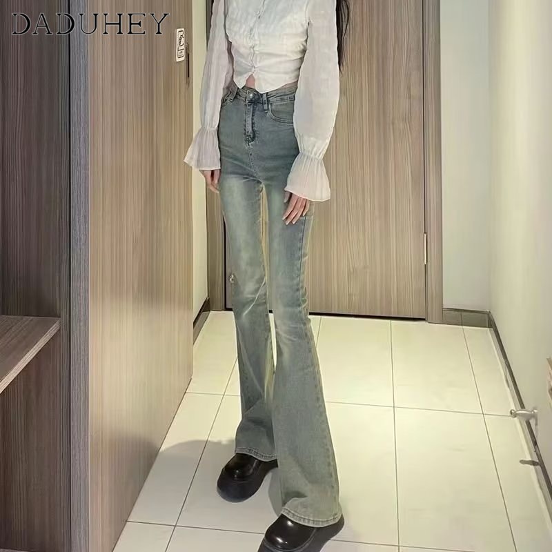 Ảnh Quần jean dài DADUHEY size lớn cạp cao co giãn ôm dáng vừa vặn thời trang mới kiểu Mỹ 3
