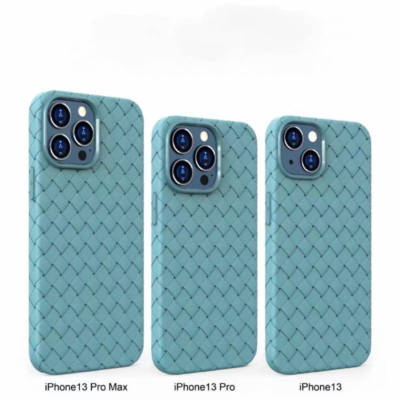 Sang Trọng Sâu Tím Bím Dệt Họa Tiết Dành Cho iPhone 12 11 Pro Max Phụ Kiện Điện Thoại Cho iPhone 12 11 series