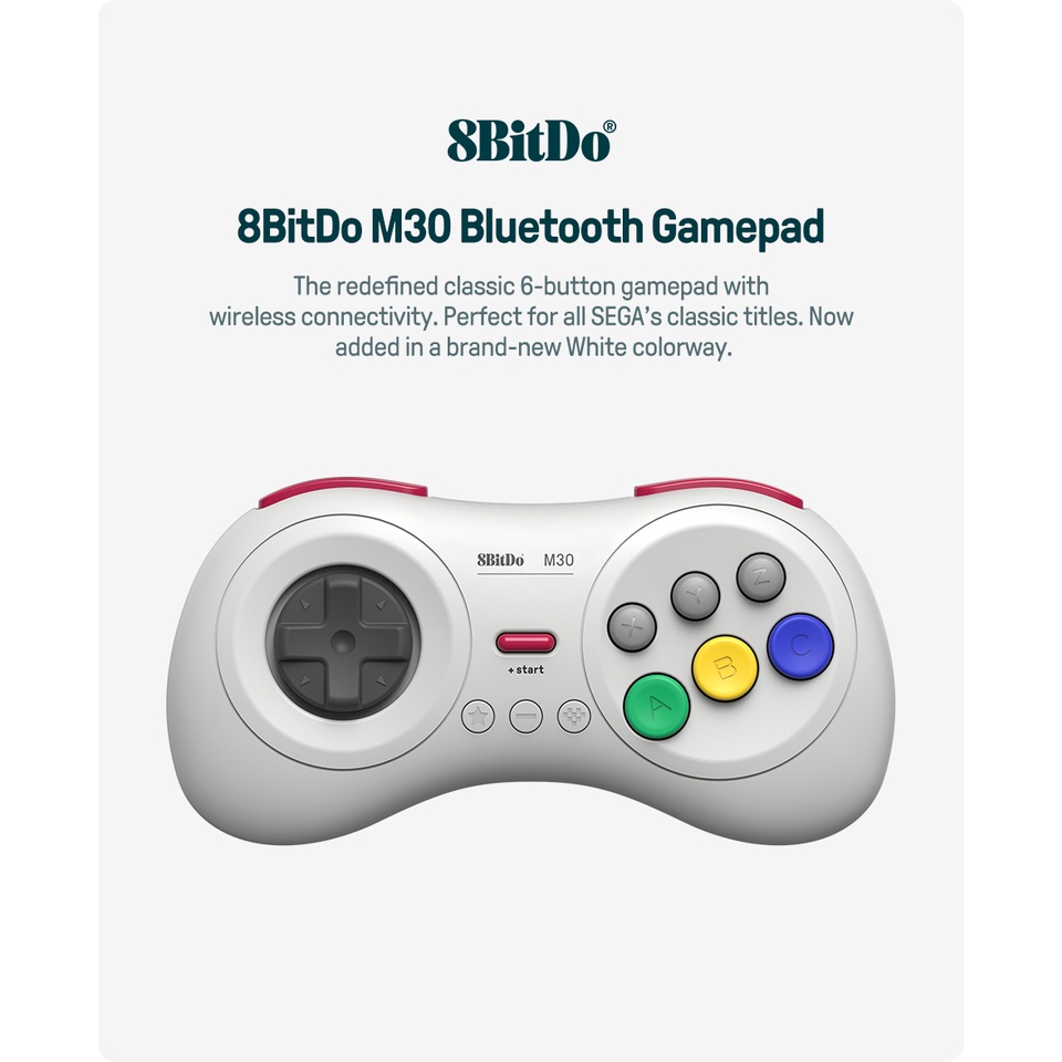 Tay Cầm Chơi Game Bluetooth 8Bitdo M30 Cho NS PC Win and Android Phiên Bản Nâng Cấp Sega Genesis Mega Drive