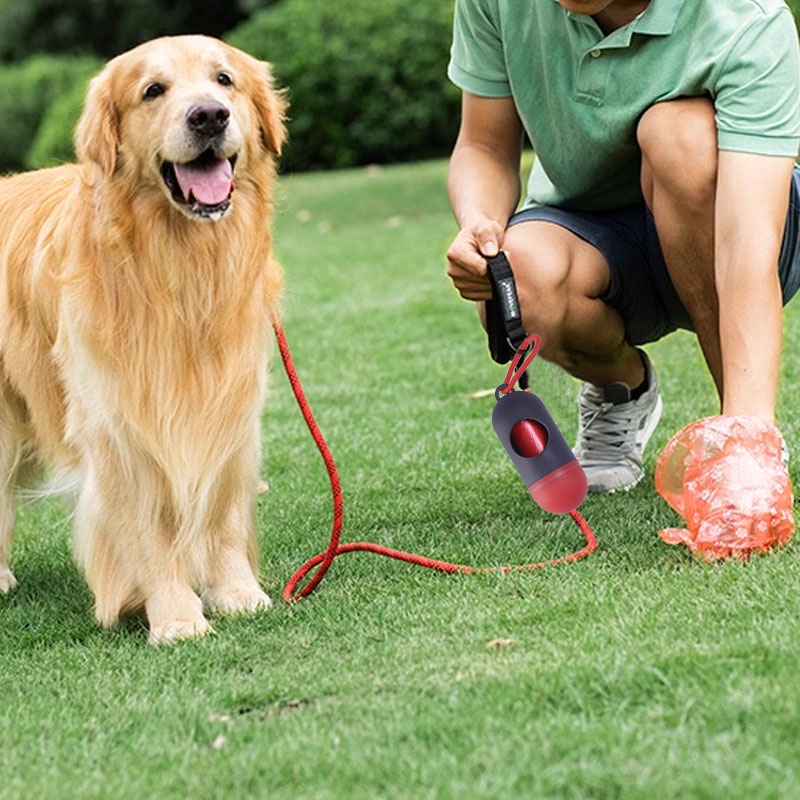 HamshMoc Di Động Thú Cưng Poop Túi Đựng Chất Thải Nhẹ Túi Đựng Dây Xích Đính Kèm Túi Đựng Tuyệt Vời Phù Hợp Với Bất Kỳ Dây Xích Chó