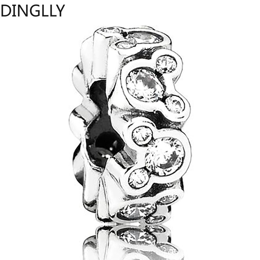 Hạt Xâu Chuỗi Màu Bạc Hình Hoạt Hình Mickey Minnie Groot Và Dahlias Dùng Làm Trang Sức DIY