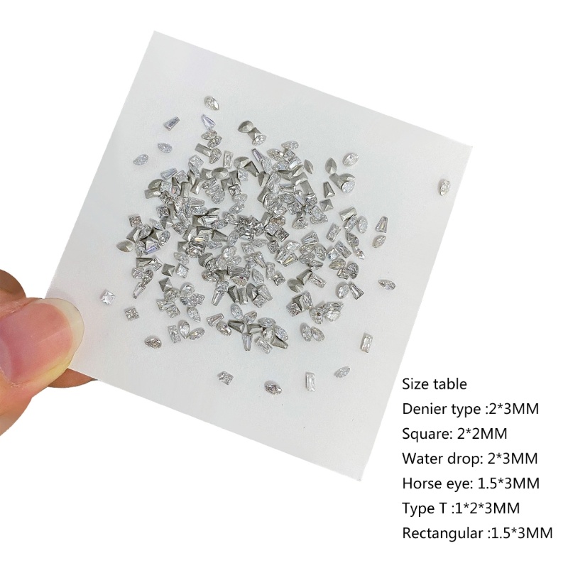 50Pcs Horse Eye Nail Rhinestones Flat Back Nail Gems Diy Nail Art Decorations