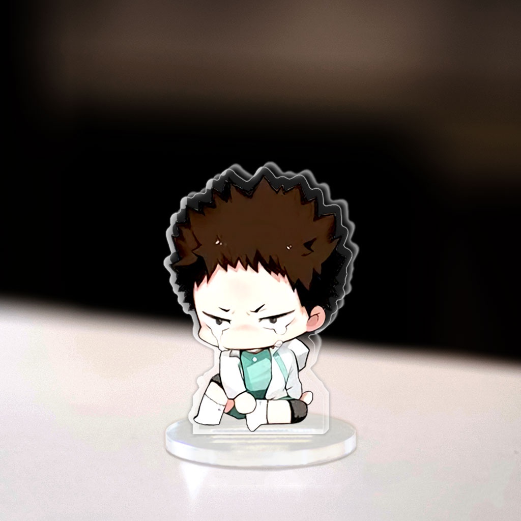 Mô hình Mini Haikyuu Hinata Nishinoya Oikawa Kageyama Standee Chibi Anime Manga trang trí góc học tập cao 3cm