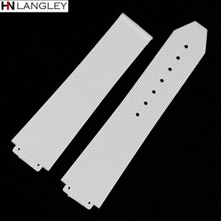 Dây Đeo Đồng Hồ Bằng Silicone Mềm Họa Tiết Kẻ Sọc 15 / 21mm 1523mm 19x25mm Cho Nữ