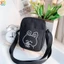 Gấu dễ thương in hình thỏ túi đeo chéo mini vải vuông ví hoạt hình hợp thời trang túi xách đeo vai túi điện thoại