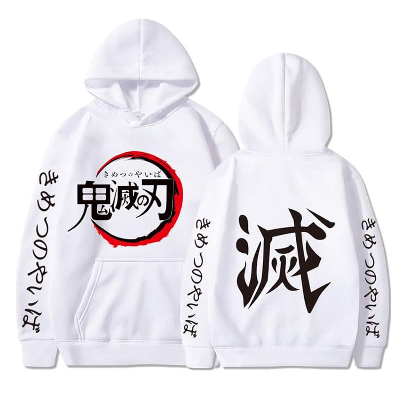 Nhật bản anime demon slayer hoodies áo khoác nỉ nam nữ kimetsu no yaiba hoody thời trang dạo phố harajuku áo chui đầu hip hop