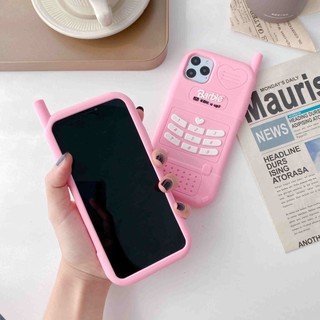 Ốp Điện Thoại Silicon Cao Su Mềm Hình Búp Bê Barbie Màu Hồng Cho IPhone 14 13 12 Pro MAX 11 X XS MAX 6s 7 8 Plus SE2020