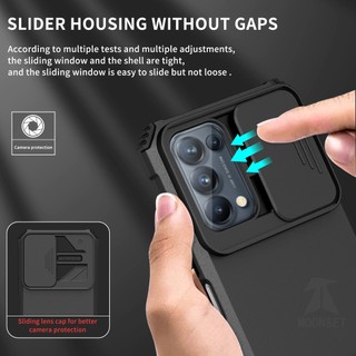 Ốp Điện Thoại Siêu Mỏng Chống Sốc Có Thanh Trượt Bảo Vệ Camera Cho OPPO Reno 5 4G / 5G