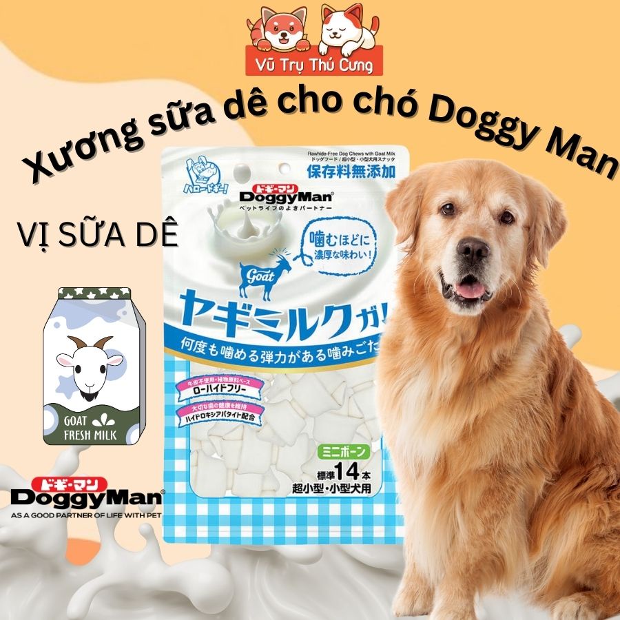 Xương Sữa Dê Bổ Sung Canxi Cho Chó DoggyMan 140g (14 cây)