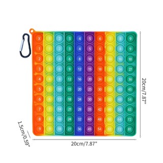 De Số Pop It 1-100 Nhân Fidget Đồ Chơi Nhân Biểu Đồ Pop It Montessori Bảng Trò Chơi Nhân Toán T