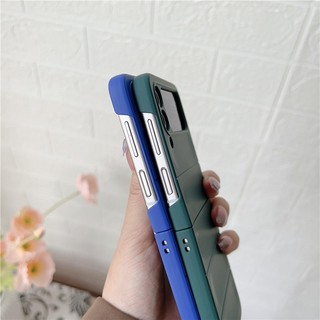 Ốp lưng Wave Sunken Ultrathin Samsung Flip 7 Z Flip 6 Vỏ màu trơn Z Flip 4 Flilp 3 Vỏ điện thoại Pc chống sốc