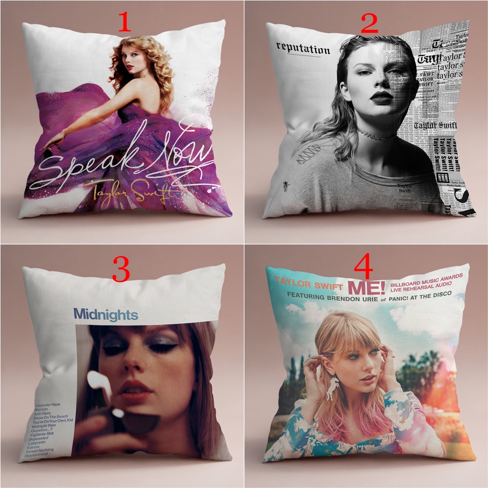 Vỏ Gối Đơn In Hình Album Taylor Swift Trang Trí Nội Thất