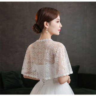 NECKLACEMASK Dạ Hội Prom Cape Thanh Lịch Khăn choàng vải tuyn Cô Dâu Quấn Áo choàng mềm Áo choàng cưới