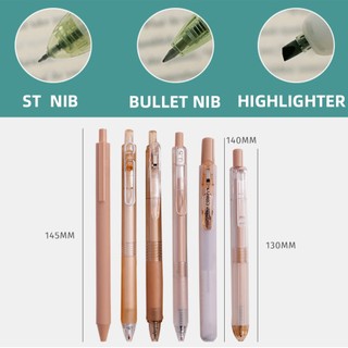 Set 6 Bút Mực Gel Ngòi 0.5Mm Kiểu Nhật Bản Dễ Thương Cho Học Sinh / Văn Phòng