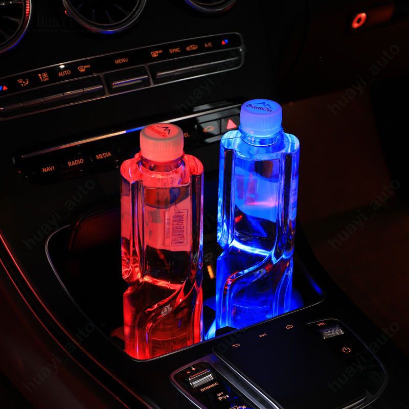 Đế Lót Ly Có Đèn LED Nhiều Màu Sắc Trang Trí Xe Hơi Ford Ranger Bronco Focus Kuga Ka EcoSport Territory Transit F-Series
