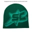 Mũ beanie nữ Woke Mũ bảo vệ tai ấm áp Mũ thanh thiếu niên Jacquard Chữ cái Mũ thủ công