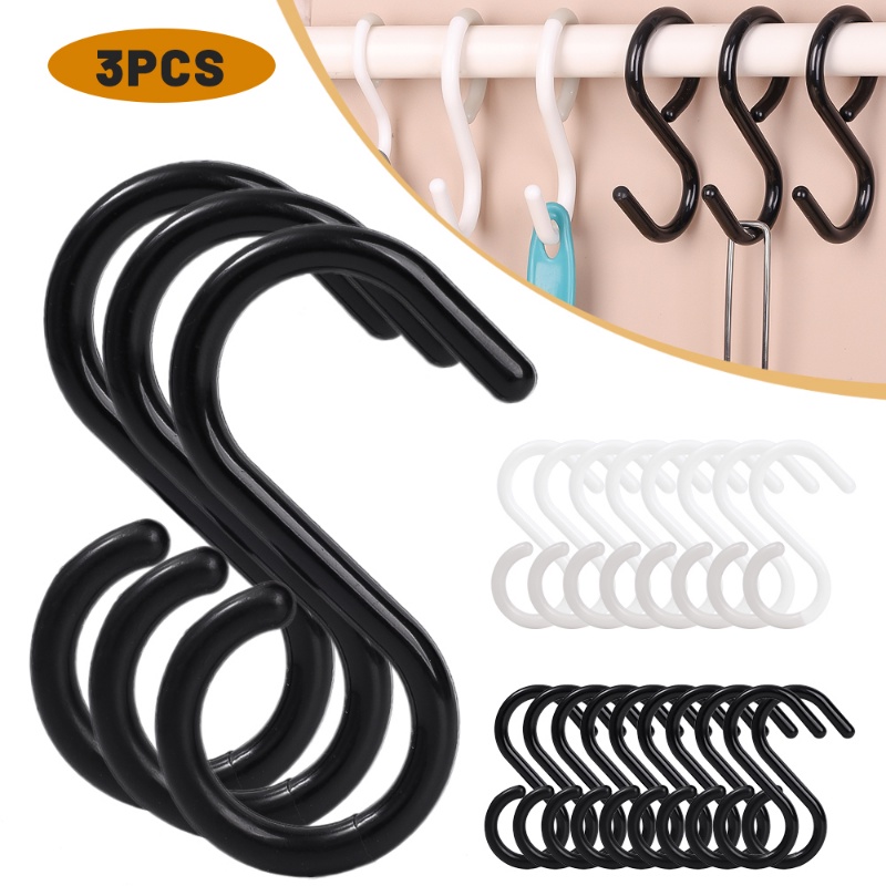 Set 3 / 8 / 10 Móc Treo Quần Áo / Chậu Cây Chịu Lực Tốt Hình Chữ S