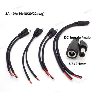 Dây Cáp Nối Nguồn DC Male Female 18cm 3A-10A 16 / 18 / 20 / 22Wg DC 5.5X2.1MM