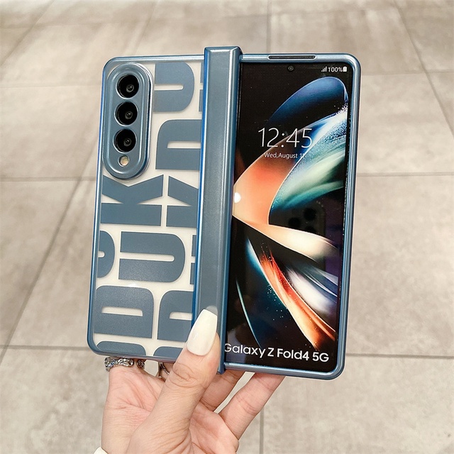 Mạ Rõ Ràng Bản Lề Ốp Lưng Cho Samsung Galaxy Z Fold 7 6 5 Cơ Chống Sốc Trong Suốt 360 Bảo Vệ Toàn Diện Vỏ Điện Thoại Gấp 4 3 2