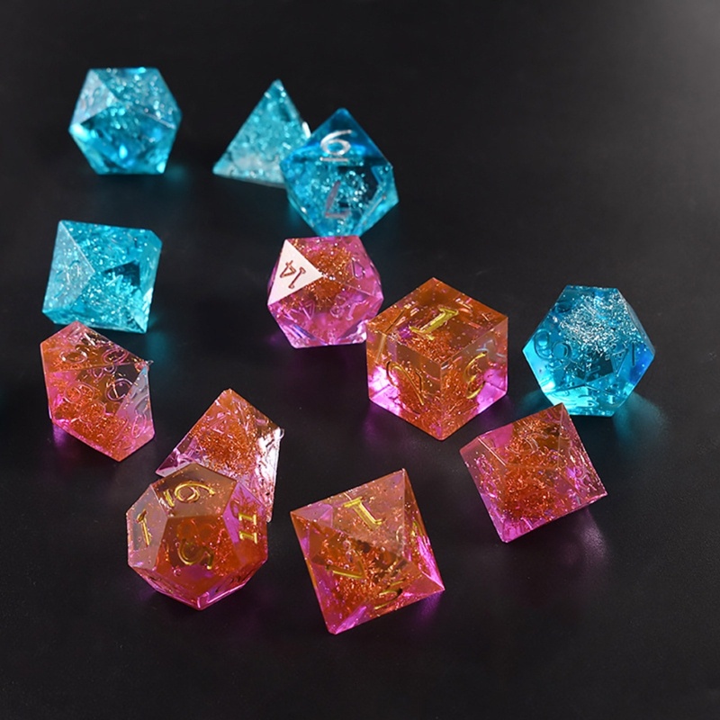 Un * dices art craft khuôn tinh thể epoxy resin khuôn dices trò chơi kỹ thuật số khuôn silicone