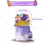 ST2 Grimace Lắc sữa lắc chủ đề trẻ em trang trí tiệc sinh nhật biểu ngữ bánh topper bóng bay thiệp mời TS2