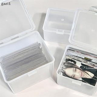 [gazi1] Hộp lưu trữ photocards hình dán trong suốt hàn quốc chủ thẻ thần tượng bàn lưu trữ tổ chức hộp phân loại văn phòng phẩm boutique