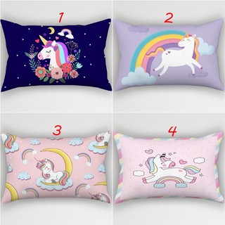 Vỏ gối polyester nhân vật kỳ lân, anime, in một mặt, hình chữ nhật, dùng cho sofa trang trí, không kèm lõi (trẻ em)