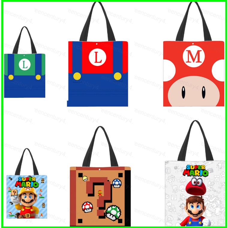 The super mario bros anime tote bag for kids schoolbags fashion unisex