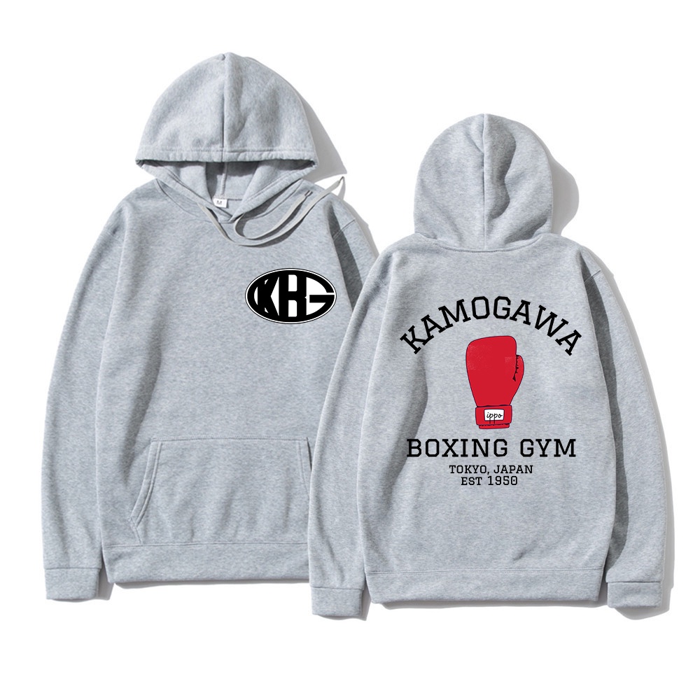 Hot anime hajime no ippo kamogawa boxing gym hoodies phụ nữ mùa đông nam áo khoác mùa xuân / mùa thu áo hip hop harajuku