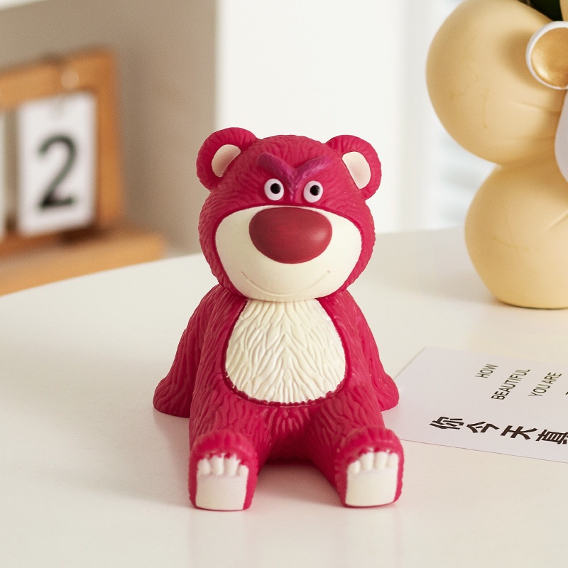 Phim hoạt hình gấu dâu giá đỡ điện thoại di động lotso máy tính bảng lười biếng đứng điện thoại hình búp bê