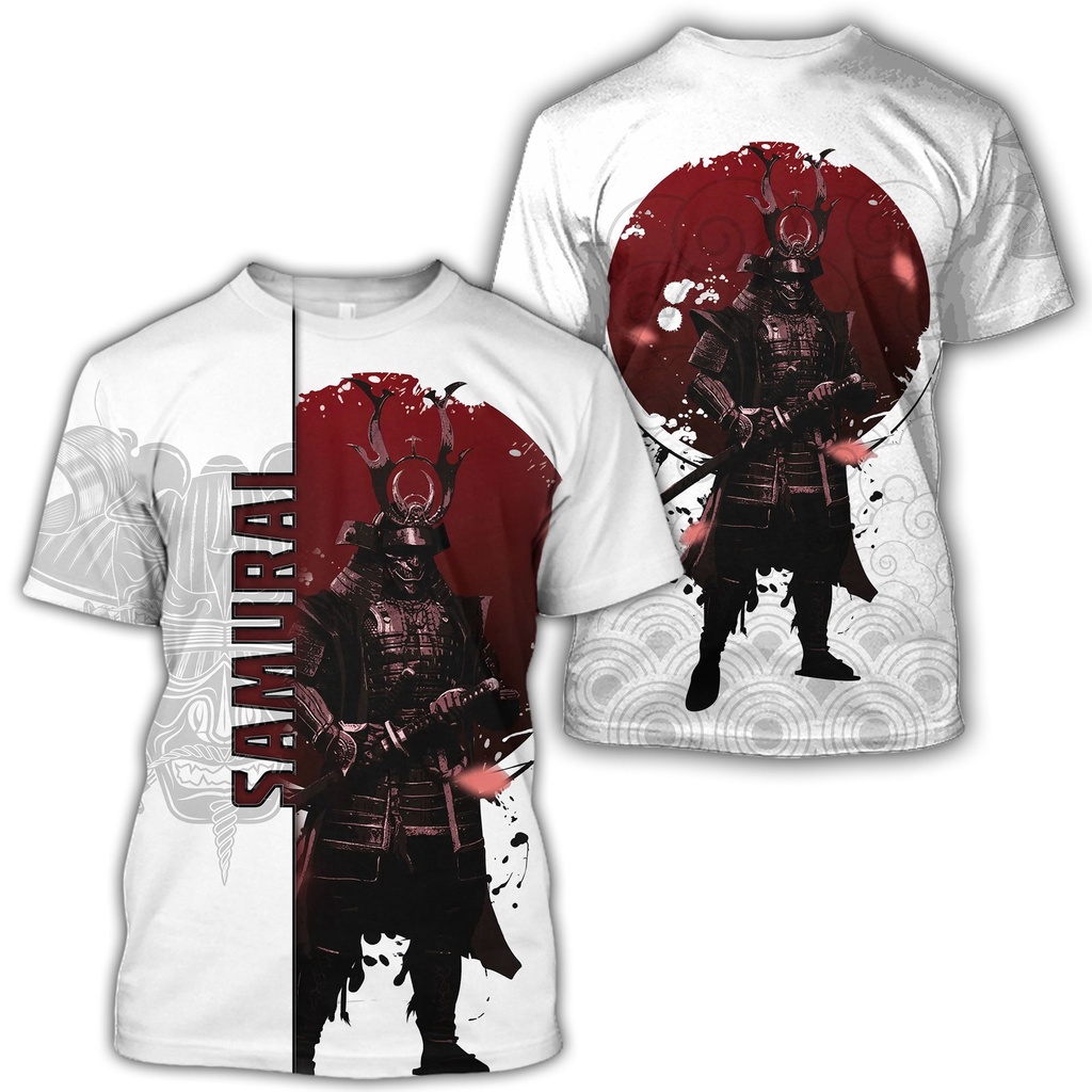 Áo Thun Tay Ngắn In Hình Samurai Xăm Hình 3D Thời Trang Mùa Hè 2023 Phong Cách Harajuku Cho Nam Và Nữ TX-4
