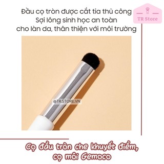 Cọ Gecomo cao cấp đầu tròn có nắp hai màu dùng che khuyết điểm, trang điểm môi