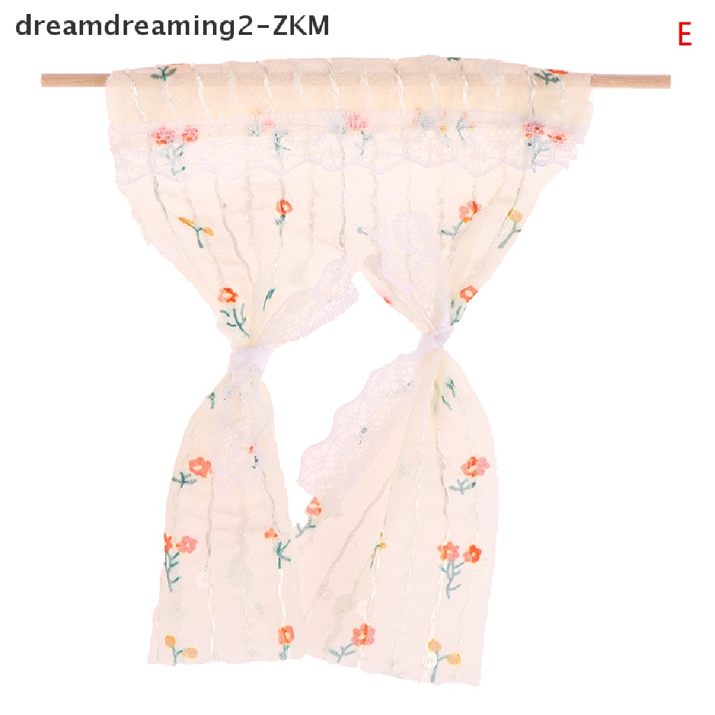 [dreamdreaming] 1Pc 1: 12 Nhà Búp Bê Rèm Hoa Thu Nhỏ Rèm Ren Nội Thất Nhà Mô Hình Trang Trí Nhà Búp Bê Phụ Kiện [zkm]