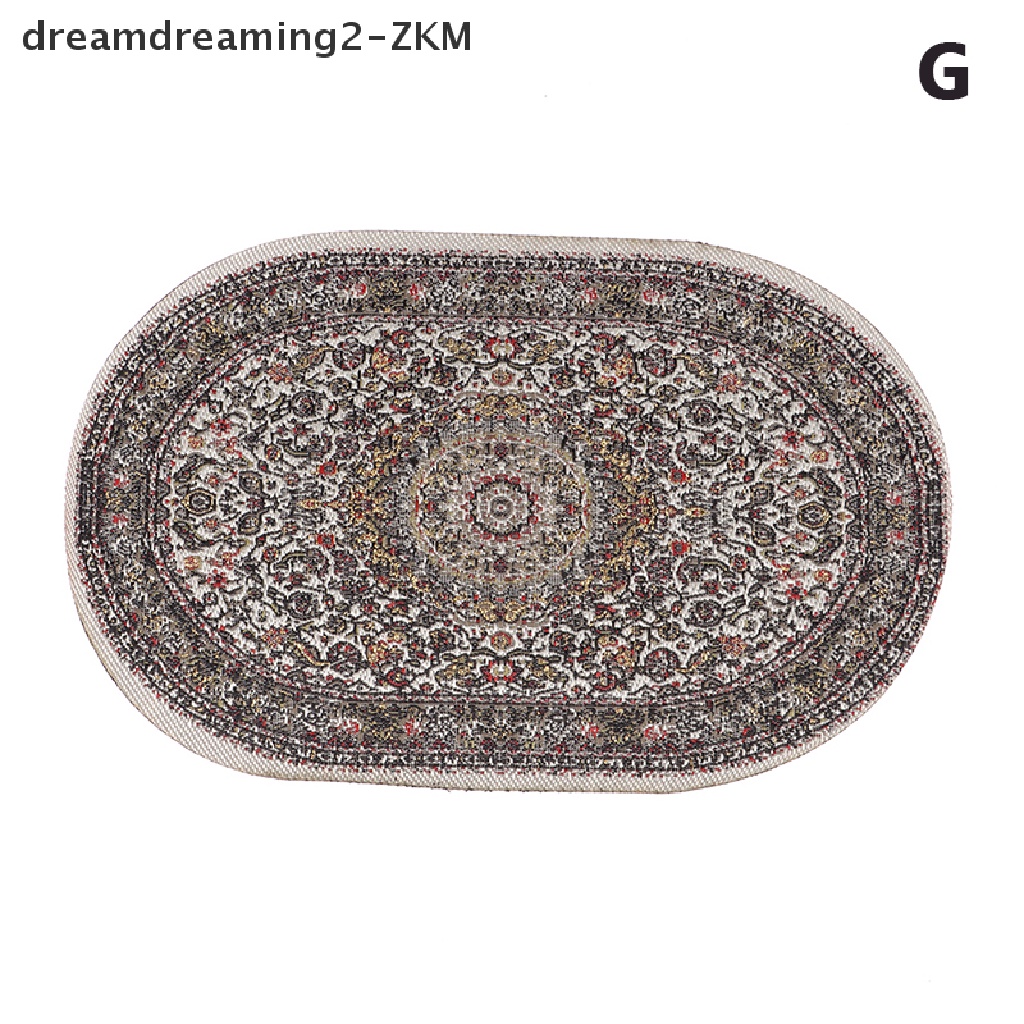 [dreamdreaming] 1Pc 1: 12 Nhà búp bê Thảm trải sàn thu nhỏ Thảm trải sàn Mô hình Phòng ngủ Trang trí phòng khách Phụ kiện nhà búp bê [zkm]