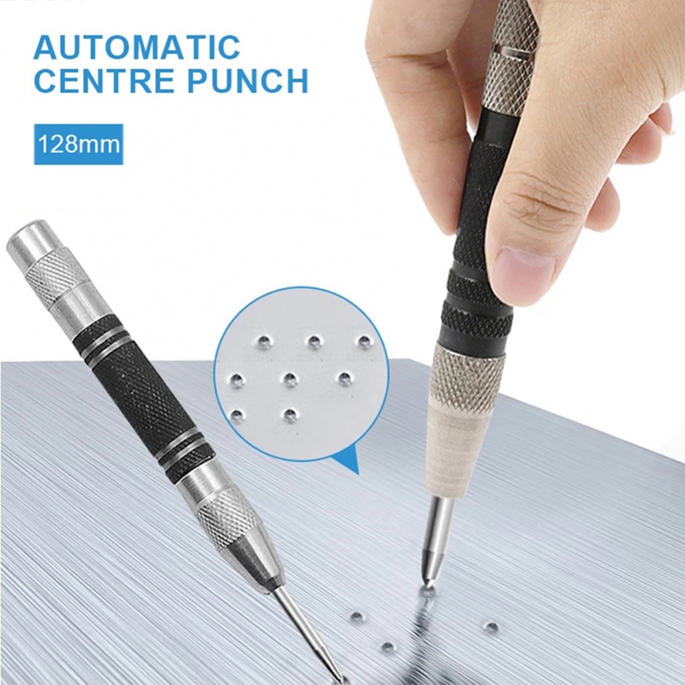 【VARSTR】128mm / 5Inch Automatic Center Punch Spring Loaded Marker Wood ...
